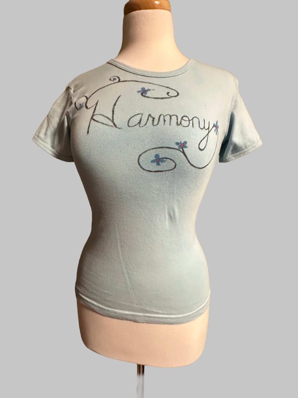 I'm Organic Hand-Dyed Cloud Blue Artisan "Harmony" Graphic Tee USA Made
